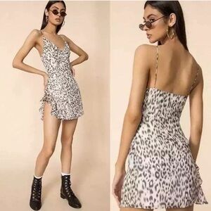 NWT Superdown “Kina” Mini Dress in White Leopard